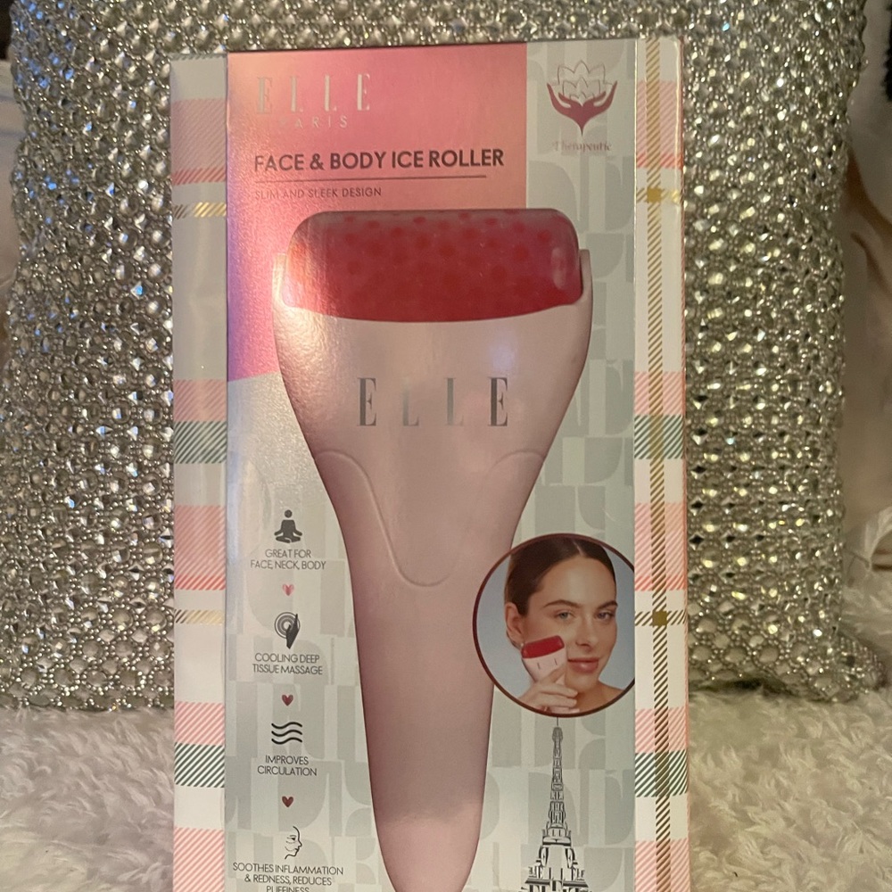 Elle Plaid Ice Roller - Pink and Gray